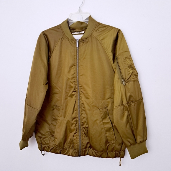 A New Day Women's Zip-Up Bomber Jacket Outer Coat Olive Color Size XS - Picture 1 of 5